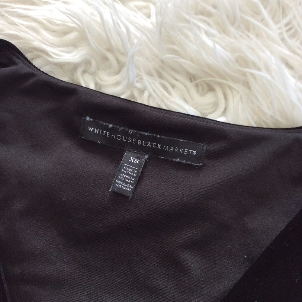 White House Black Market Velvet V-Neck Top - Picture 7 of 7